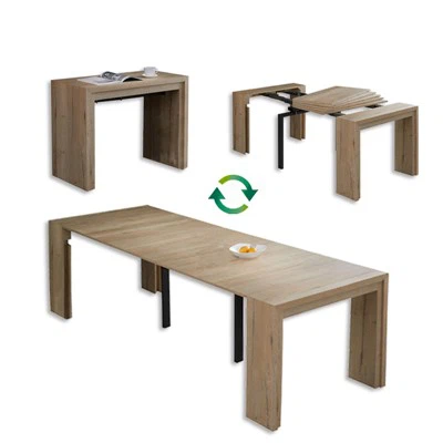 Mesa consola extensible de madera moderna