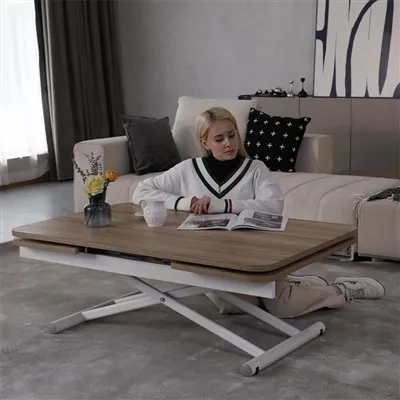 Mesa convertible rectangular de madera